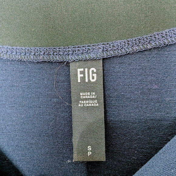 FIG Long Sleeve Tunic Top With Pockets | Size Small | Made in Canada #132 - Picture 4 of 6